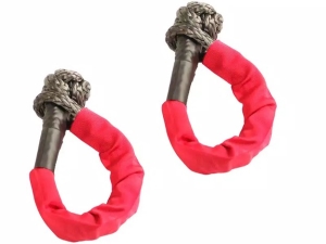 Rugged Ridge 7/16-Inch Soft Rope Shackle, Red Pair 