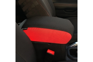 Bartact Padded Center Console Cover - Black/Red - JL 