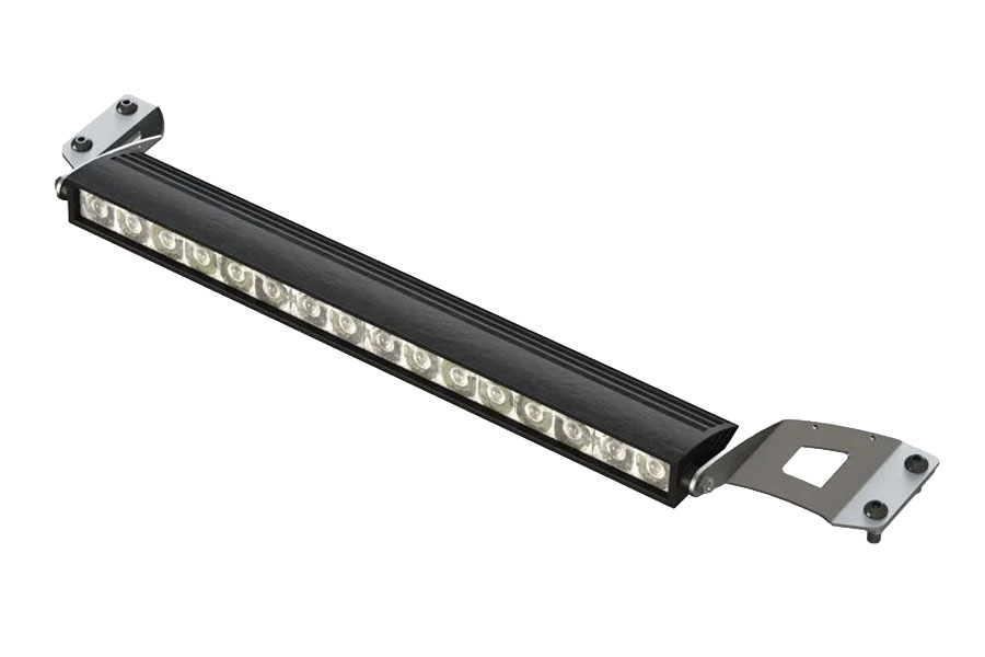 Motobilt 20in LED Single Row Hood Mount Kit - Raw Steel - JK 