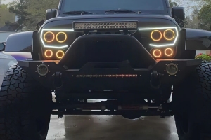Oracle Lighting Vector Series Grill Surface Mount LED Halo Kit, White - JT/JL/JK