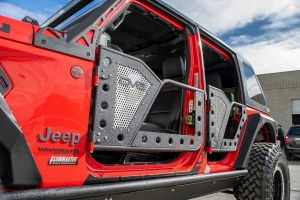 DV8 Offroad Rock Doors w/Perforated Aluminum Mesh - JT/JL 4dr