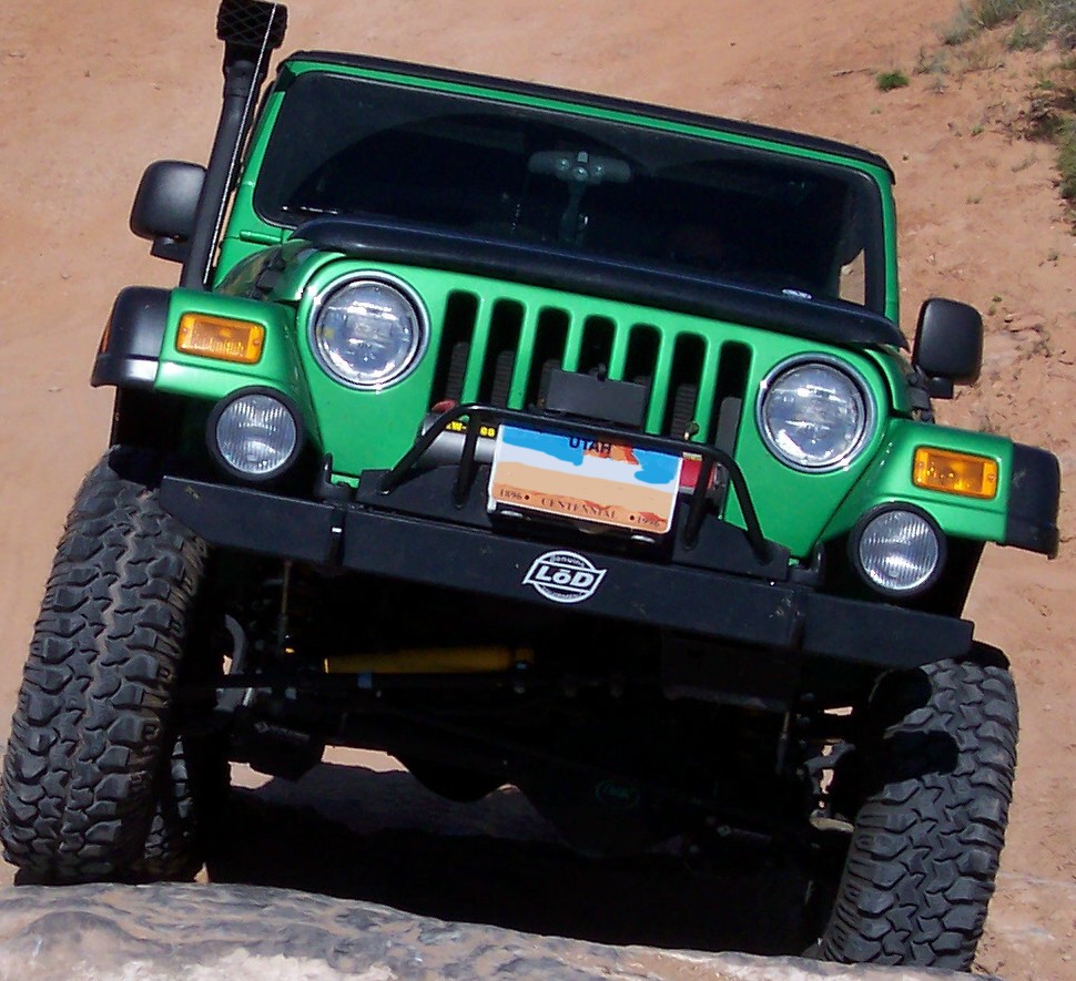LOD Mid Width Front Bumper Black Powder Coated - CJ