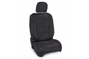 PRP Front Seat Covers w/Molle, Pair, Black w/Red Stitch - JL 2dr Rubicon