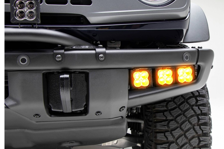 ZROADZ Front Bumper Fog LED KIT, Amber - Bronco 2021+