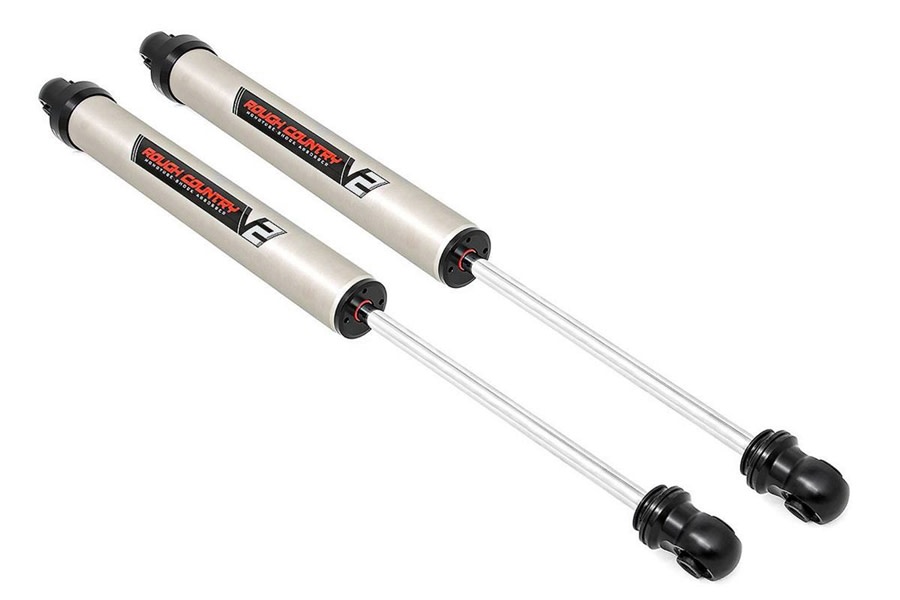 Rough Country V2 Monotube Rear Shock Absorbers, Pair - 1.5-3.5in Lift - JT 