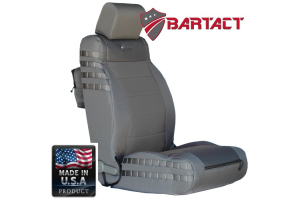 Bartact Mil-Spec Front Seat Cover Non Air Bag Compliant Pair Graphite/Graphite