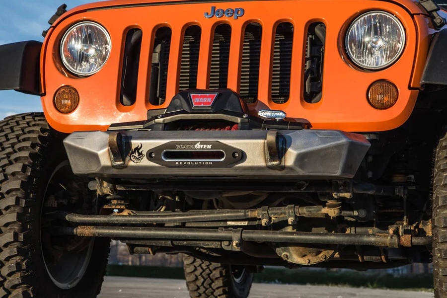 Crawltek Inferno Front Winch Bumper - Black - JK 