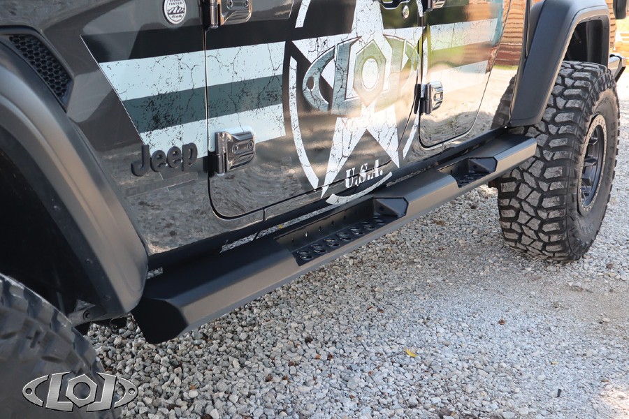 LOD Offroad Destroyer 4 Door Rocksliders, Black Texture, Box 2 - JT