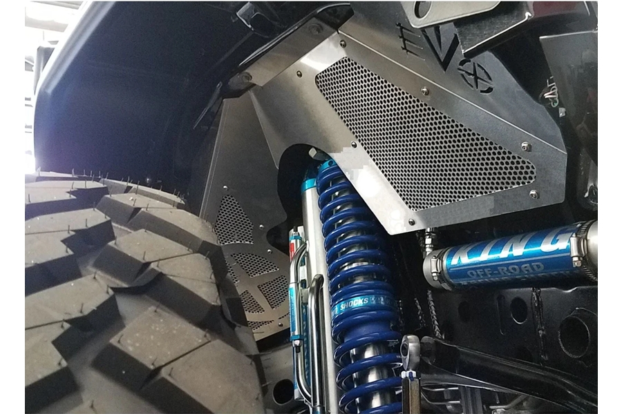 Evo Manufacturing Front Vented Inner Fenders for Double Throwdown Suspensions - Black - JK