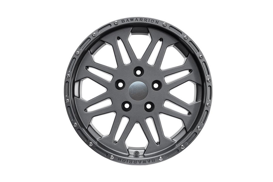 Bawarrion Coffi` 17x8.5 5x5 10mm Wheel - Gun Metal w/ Gun Metal Logo - JL/JT/JK