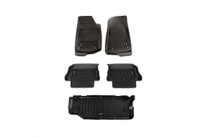 Rugged Ridge All Terrain Floor Liner Set w/ Short Cargo, Black  - JL 2Dr