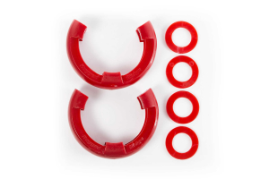 Rugged Ridge 7/8-inch D-Ring Shackle Isolator Kit Red
