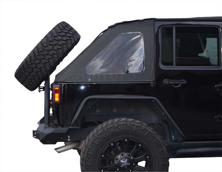 Ace Engineering Slant Back Tire Carrier Black - JK