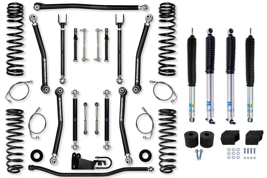 Rock Krawler 3.5in X-Factor Lift Kit Package, W/ Shock Options - JK 2Dr