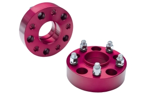 Rugged Ridge 1.75in Wheel Spacers, Red - 5x5 - JT/JL