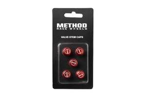 Method Race Wheels Valve Stem Caps, 5pcs - Red