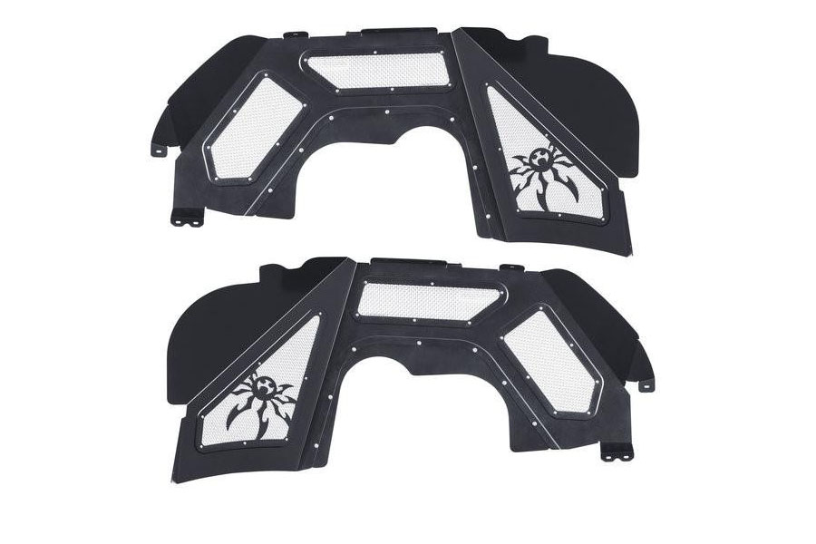 Poison Spyder Front Inner Fender Liners w/ Vented Panels - Black - JL/JT