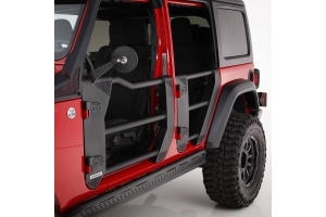 Go Rhino Trailline Front Tubular Doors - Textured Black - JT / JL