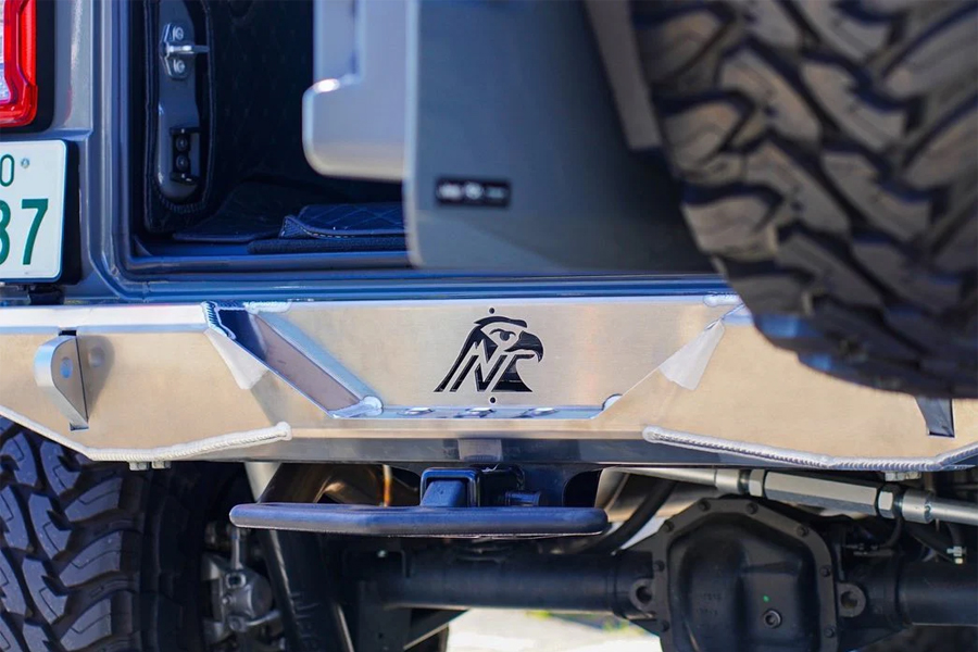 Next Venture Motorsports Featherweight Series Rear Bumper w/LED Cutouts, Aluminum - Bare  - JL