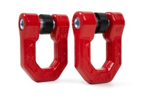 DV8 Elite Series D-Ring Shackles, Pair - Red 