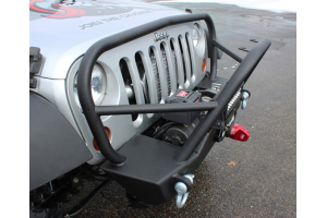 JCR Offroad Deluxe Mauler Stubby Front Winch Bumper Black
