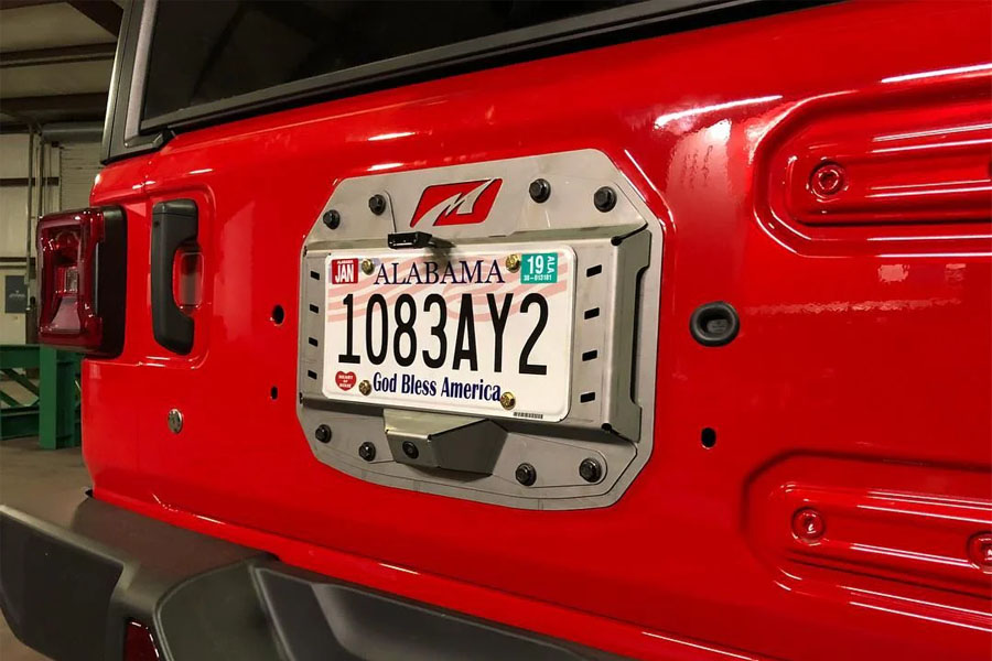 Motobilt Spare Tire Delete Tag Mount/Tag Light Combo Kit - JL 