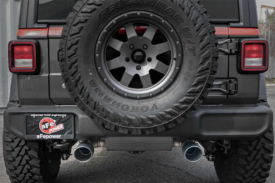 aFe POWER Rebel Series 2.5in Axle-Back Exhaust System - JL 2.0/3.6L