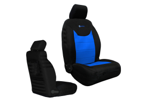 Bartact Tactical Series Front Seat Covers - Black/Blue, SRS Compliant - JK 2013+