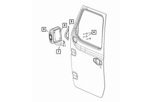 Mopar Manual Folding Mirror - Passenger Side - JT/JL