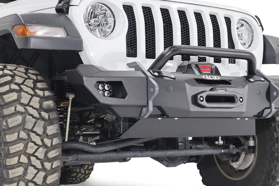 LOD Black Ops Front Bumper Skid Plate - Black Powder Coated - JL/JT