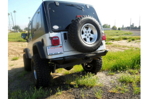 Poison Spyder RockBrawler Rear Bumper w/Shackle Tabs - TJ/LJ