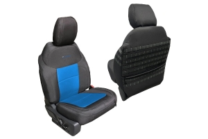 Bartact Tactical Front Seat Covers, Black w/ Blue - Bronco 4dr 2021+