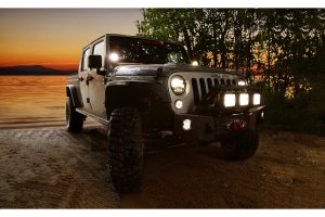 JW Speaker 8700 Evolution J3 Series Headlight Kit, Black - JT/JL/JK