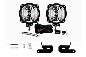 KC HiLites A-Pillar/Windshield Light Mounts w/6in Driving Beam Gravity LED Pro6 Lights  - JT/JL