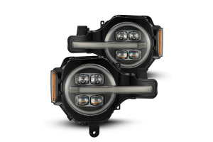 AlphaRex NOVA-Series LED Projector Headlights, Pair - Black - Bronco 2021+