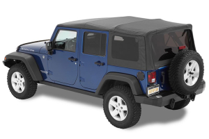 Bestop Supertop Squareback Soft Top w/Tinted Windows - Black Diamond - JK 4dr