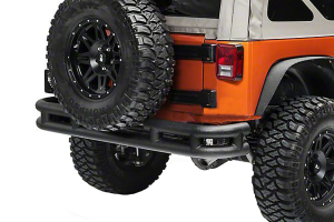 Smittybilt Tubular Rear Bumper Texture Black - JK