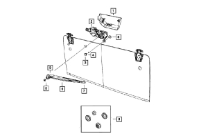 Mopar OEM Rear Wiper Arm Washer - JK