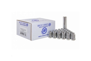 West Coast 8 Lug 9/16x18 Closed End Lug Nuts, Chrome 32 pieces