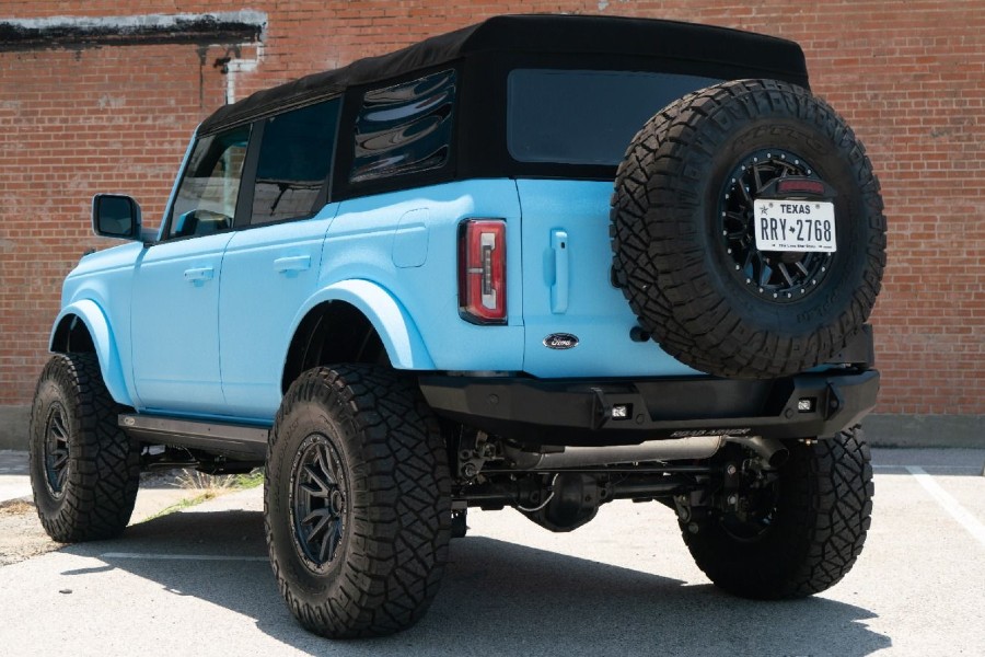 Road Armor Stealth Full Width Rear Bumper, Texture Black Powder Coat - Bronco 2021+