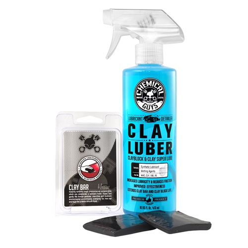 Chemical Guys Heavy Duty Clay Bar and Luber Synthetic Lubricant Kit