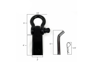 Overland Vehicle Systems Receiver Mount 3/4in Recovery Shackle