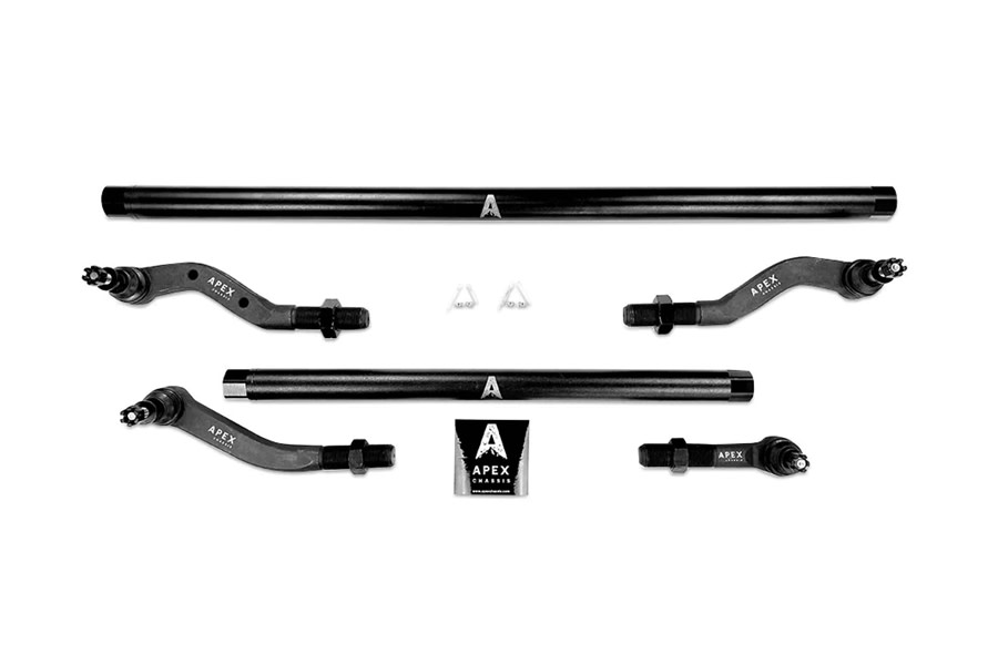 Apex Chassis 2.5 Ton Front Tie Rod and Drag Link Kit (Yes Flip) - JT/JL Non Rubicon