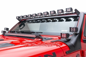 ZROADZ Multi-LED Roof Cross Bar and 4-Pod A-Pllar Light Pod Complete Kit  - JT, JL