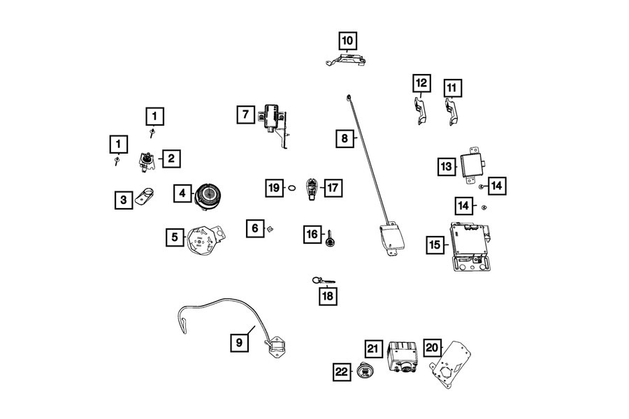 Mopar Transmitter Battery - JK