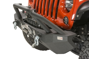 Fishbone Offroad Front Full-Width Winch Bumper w/ LEDs  - JK 