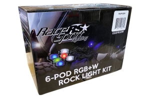 Race Sport Lighting 6-POD RGBW Hi-Power Rock Light Complete Kit with Bluetooth APP Controls