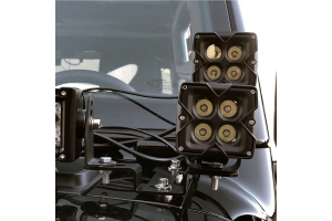 Quake LED A-Pillar Dual Pod/Single 42in Light Bar Cowl Mount - JT/JL