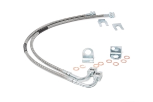 Rough Country Rear Extended Brake Lines 4-6in Lifts - JK