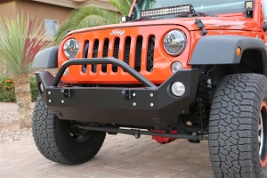 Rock Hard 4x4 Patriot Series Mid Width Front Bumper Aluminum - JK